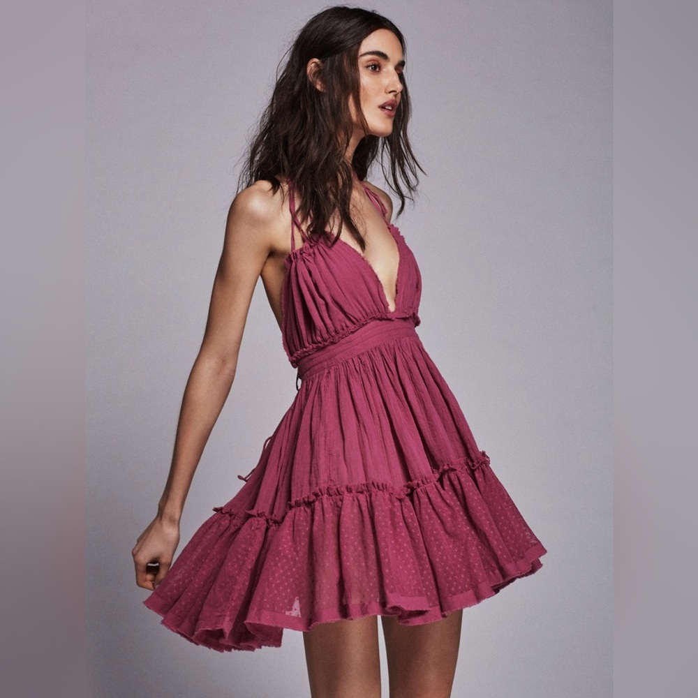 Free People 100 Degree Dress Mulberry